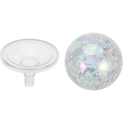 Sphère en Verre craquelé, Boule de Cristal décorative avec Support, Boules Feng Shui pour la Divination, la Photographie et la décoration d'aquarium/bonsaï à Faire soi-même (1/5)
