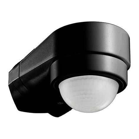 Sensore di Movimento PIR Montaggio a Parete Angolare Interno Esterno Nero SKU-6612