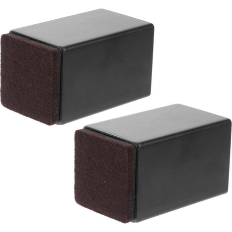 Tapis de pieds chaise noirs, lot 2, réglables en hauteur et résistants (1/5)