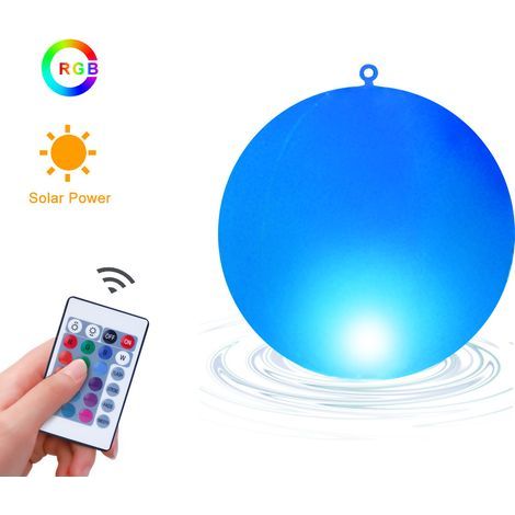 Lampe Solaire Exterieur,Boule Lumineuse Exterieure Solaire à DEL Lampe Flottante étanche IP68 Pour Lumiere Solaire Changeante de Couleur Extérieure, Décor de Fête,Piscine,Mariage,Plage,Jardin(1PACK) (1/5)