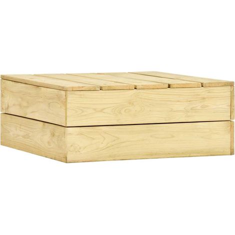 Table d'extérieur Table de salon de jardin - 75x75x31 cm Bois de pin imprégné BV839250 - BonneVie (1/4)