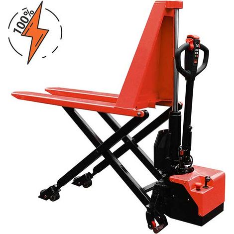 Transpalette haute levée 100% électrique - Déplacements et levée électriques 800mm - Fourches 1140x560mm - Capacité 1000kg - HEM1056 (1/5)
