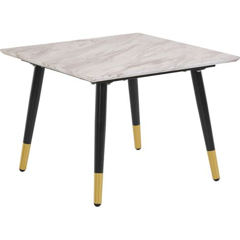 Monza-Table d’appoint Marbre Noir Or