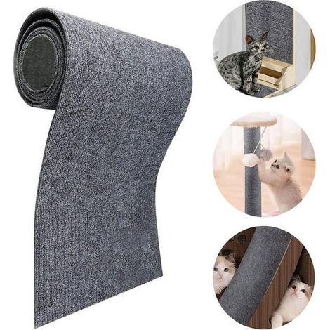 Lot de 5 Tapisseries Anti-Griffures pour Chat, Patch Adhésif Découpable 30x30cm, Protection Meuble DIY, Coussin Autocollant pour Canapé, Panneau de Protection pour Griffer (1/4)