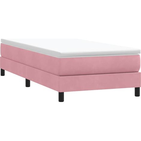 Boxspringbett ohne Matratze Rosa 100x210 cm Samt