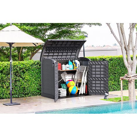 COFRE BAUL ARCON RESINA DURAMAX JARDIN GRIS 1200 LTS TAPA CURVA (1/5)