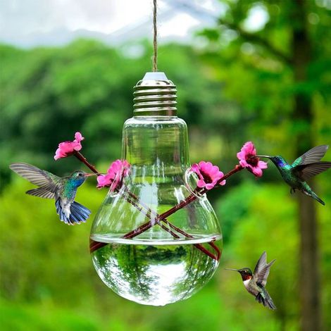 Gueridon À Nectar - Gourde En Verre Soufflé À La Main - Pour Jardin Extérieur - 1 Pièce (1/5)