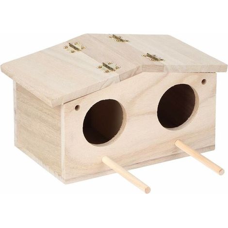 Vogelhaus aus Holz, Nistkasten, Käfig, Zubehör für Papageien und Schwalben (1/5)