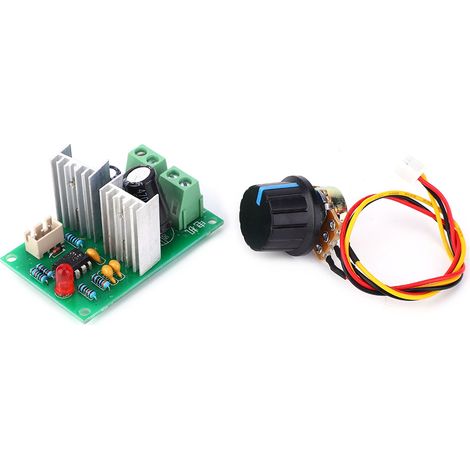10A PWM-Pulsweitenregler für Gleichstrommotoren, Drehzahlreglerschalter 12V 24V 36V (1/5)