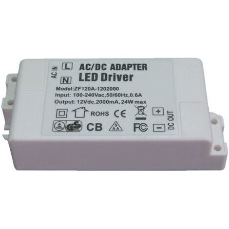 Alimentation Led 12v, Transformateur Led 24w Ac 220v À 12v Dc 2.0a Transfo Led, Tension Constante Adaptateur Convertisseur Led Driver, Pour Bandes Led Et Ampoule Led Mr16 G4 Mr11 (Pack De 1) (1/3)