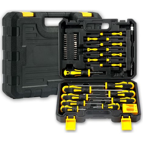 Set Cacciaviti Magnetici Professionali 43 Pezzi Con Valigetta – Kit Giraviti Con Magnetizzatore E Smagnetizzatore – Punte Antiscivolo E Impugnatura Ergonomica