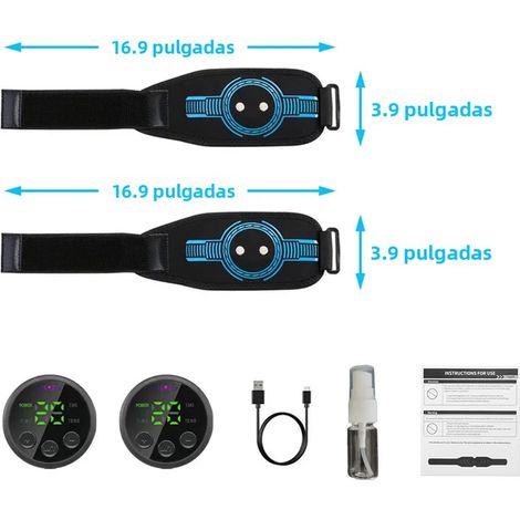 Ceinture abdominale de musculation rechargeable par USB (2 bretelles) (1/5)