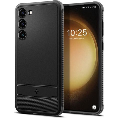 Funda spigen rugged armor para samsung galaxy s23 negro mate