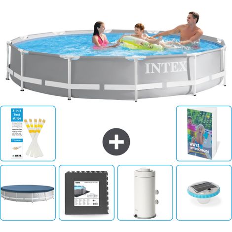 Prism Frame Pool Rund - 366x76 cm - 7-teilig S138