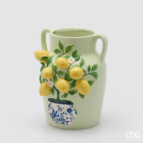 EDG Enzo De Gasperi Vaso Limoni Anfora H 30 Cm D 23 Cm Mix Giallo (1/4)