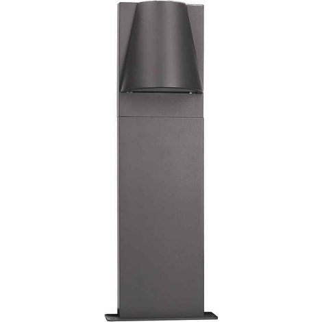 Forlight Kala - Baliza exterior de 50cm. Baliza de Jardín con IP44 para Exteriores. Poste de Jardín de Color Gris Antracita. para Bombilla GU10