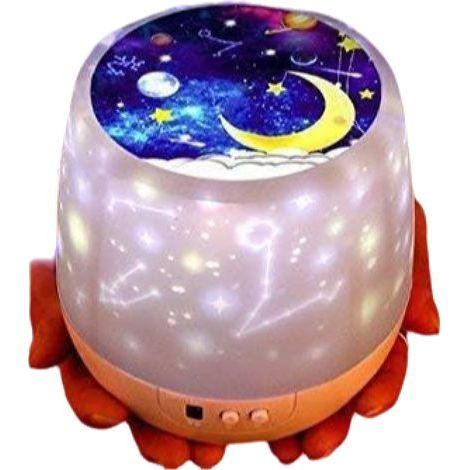 Lampe de projecteur de Noël, Projecteur de lumière étoilée, Support USB de veilleuse à LED rotative intelligente avec 5 ensembles de motifs de film modifiables pour chambre d'enfants (1/5)