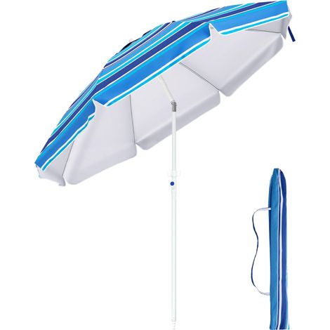 Parasol de Plage Inclinable Anti-UV UPF 50+, 1.6m (1/5)