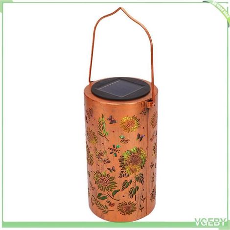 Lanterne solaire - FAFEICY - Tournesol - Étanche IP65 - Multicolore - Métal vintage (1/5)
