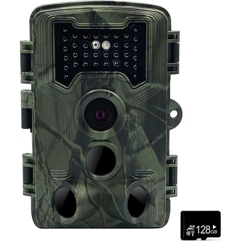Caméra Faune Sauvage Caméra de Chasse et avec capteurs Vision Nocturne Infrarouge activée par Le Mouvement étanche Fiable Précise(with 128GB TF Card) (1/5)