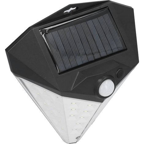 Lampes solaires d'extérieur à détecteur de mouvement LED rechargeables, à induction infrarouge, angle de détection de 120°, étanches IP65 (1/5)