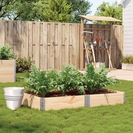 Jardinera de madera maciza de pino 150x100 cm (1/5)
