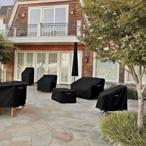 Housse de Protection Parasol - Imperméable - Anti-UV - 280x30/81/46cm - Noir (1/5)