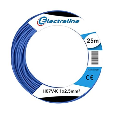 Electraline 15162 Cavo Unipolare N07V-K, Sezione 1x2.5 mm, 25 mt, Blu (1/2)