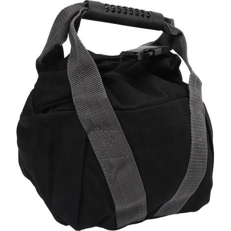Sac de sable vide pour l'entraînement de fitness et d'haltérophilie, avec poignées, noir (1/5)