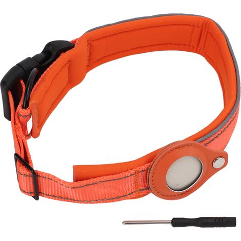 Collier pour chien anti-perte avec suivi et marquage réfléchissant en nylon, idéal pour la randonnée, l'escalade et le jogging (38-45 cm). (1/5)
