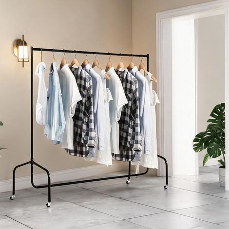 SunJet Porte-manteau, vestiaire sur pied, Portant à vêtements en métal - Réf. JQRK8BJU3G2X (1/5)