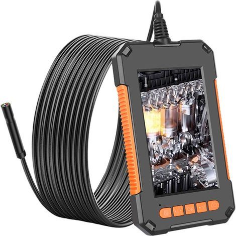 Videoscopio industrial, 4,3", 1080P, 5M, LED, 2600mAh, resistente al agua, negro/naranja (1/5)
