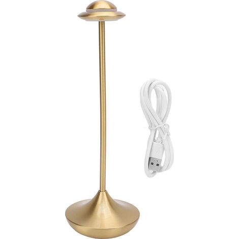 Lampe de bureau sans fil, rechargeable sur batterie, LED portable, résistante à l'eau, tactile et à intensité variable, pour extérieur, jardin ou restaurant. (1/5)
