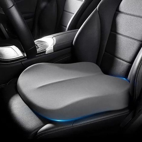 Coussin Voiture Conducteur,Gris Coussin Orthopédique Siege Rehausseur Voiture Adulte, Portable Coussin de Auto Memoire de Forme (1/5)