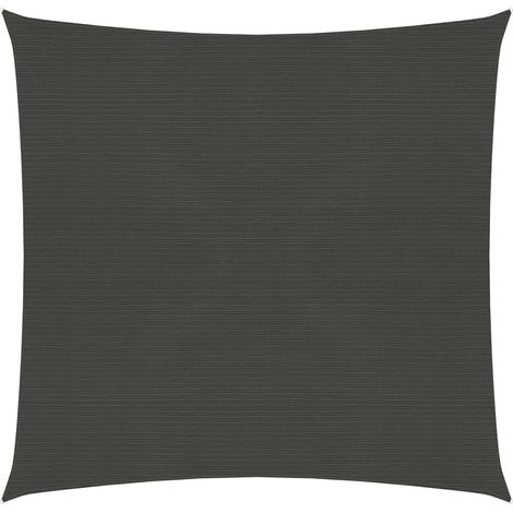 Voile d'ombrage 160 g/m² anthracite 7 x 7 m PEHD