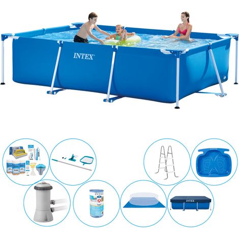 Intex Piscine Tubulaire Rectangulaire - 300x200x75 cm - 8-pièces S21127