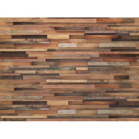 papier peint panoramique imitation bois beige, marron et gris  - Sanders & Sanders (1/5)
