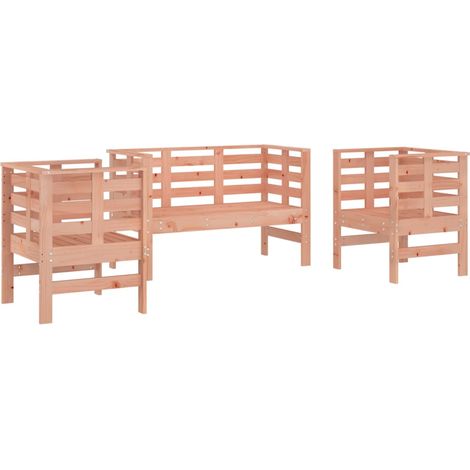 Maison Exclusive - Set Salotto da Giardino 3 pz in Legno Massello di Douglas (1/5)