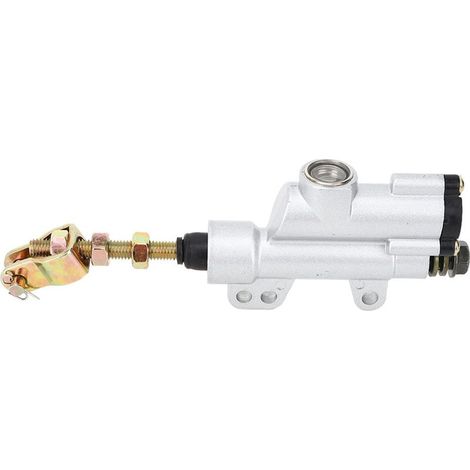 Maître-cylindre de frein arrière hydraulique argenté pour moto, quad et dirt bike (1/5)