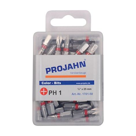 Projahn 1/4 markierter Bit Phillips Nr. 1. 50er Pack L25 mm (1/5)