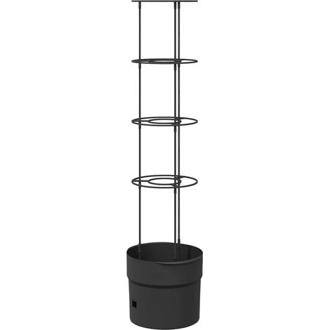 Cultivador de Tomates Negro Ø 32 x 127 cm PP vidaXL (1/4)