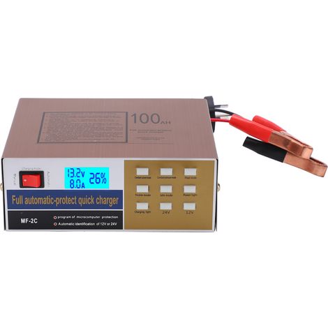 Chargeur de batterie intelligent 220W 12V 24V pour voiture moto, alimentation MF‑2C, prise AC250V UK (1/5)