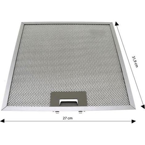 FILTRE ALUMINIUM 319 X 270 MM pour HOTTE BRANDT - ATL000041