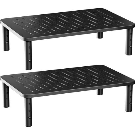 HUANUO Monitorständer 2er Set höhenverstellbar belüftetes Netz für Computer (1/5)