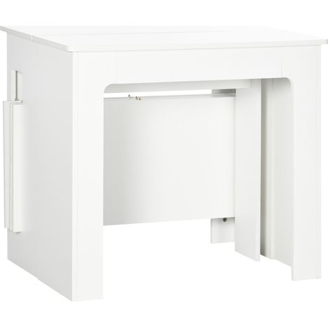 Table extensible 4-6 personnes multifonctionnelle blanc 180x85x75 cm (1/5)