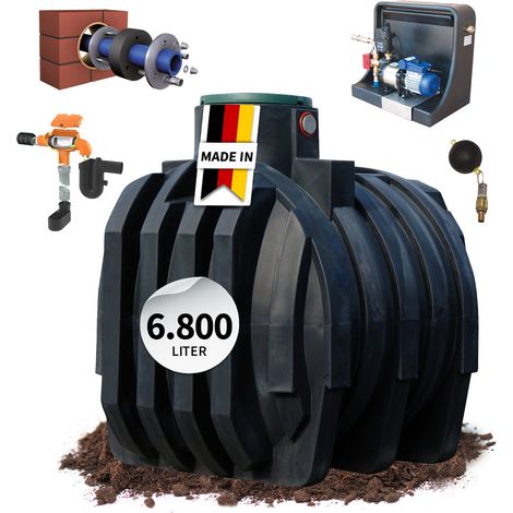 MONO Erdtank-Paket 6800 L Haus-Premium