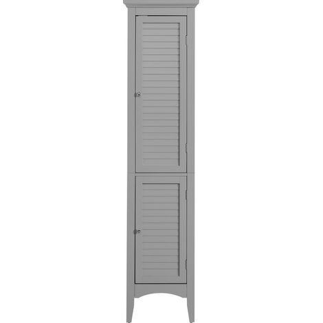 Teamson Home Glancy Wooden Tower Tower Talta armadio da bagno Grigio ELG-640 con deposito