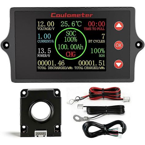 Hall-Coulometer, 8–100 V, Spannungs- und Stromüberwachung für Elektrofahrzeuge, Batterieladetester, 2 m Datenkabel, 100 A Hall-Sensor (1/5)