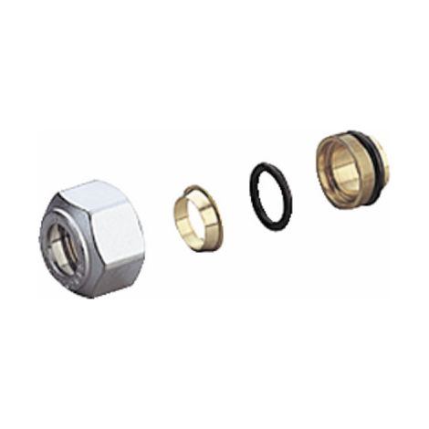 Giacomini – Adaptateur tube cuivre 16x14 pour raccords Eurocône – Nickelé et chromé – Utiliser clé plate R131 – R178X015