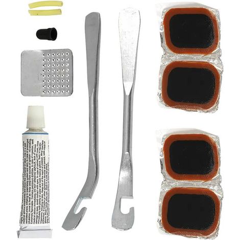 KIT RIPARAZIONE BICICLETTE set 12 pezzi